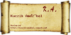 Kuczik Amábel névjegykártya